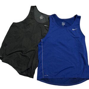 Set of Nike Black and Royal Blue Tank Tops
